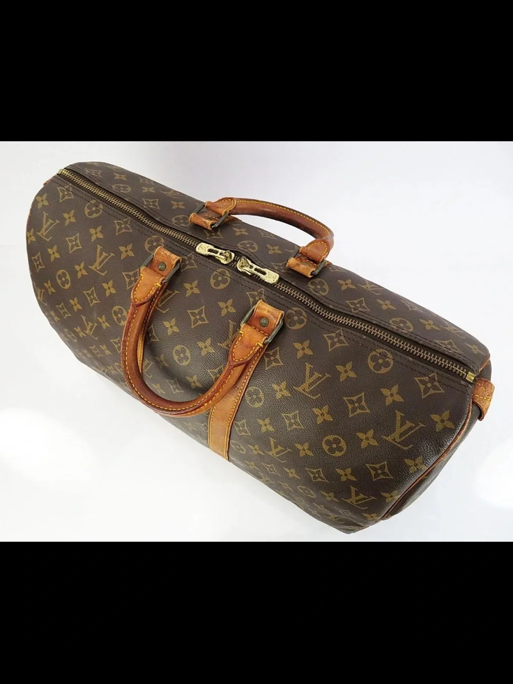 Louis Vuitton Brown Monogram Keepall Duffle Bag